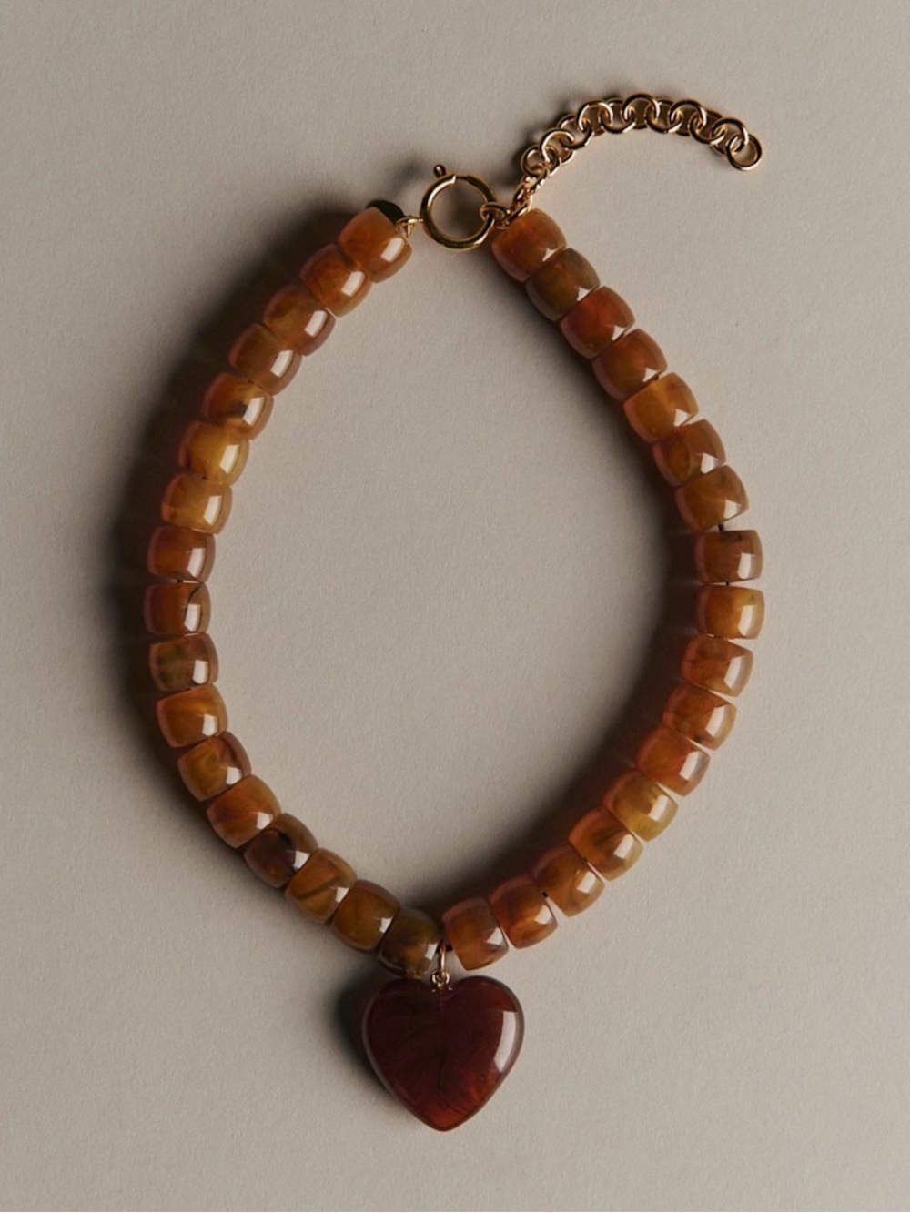 Sezane Claude Necklace Caramel - Size TU